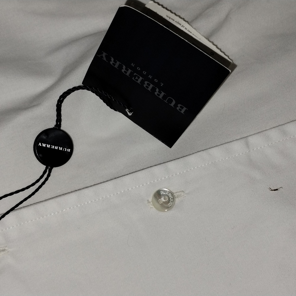 Burberry Asymmetrical Ivory Button-Up Shirt - Picture 2 of 11
